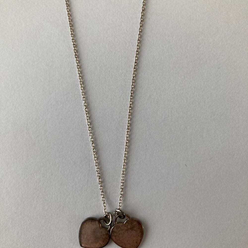 Tiffany & Co. - Return to Tiffany Mini Double Heart Tag Pendant Necklace - Picture 2 of 3